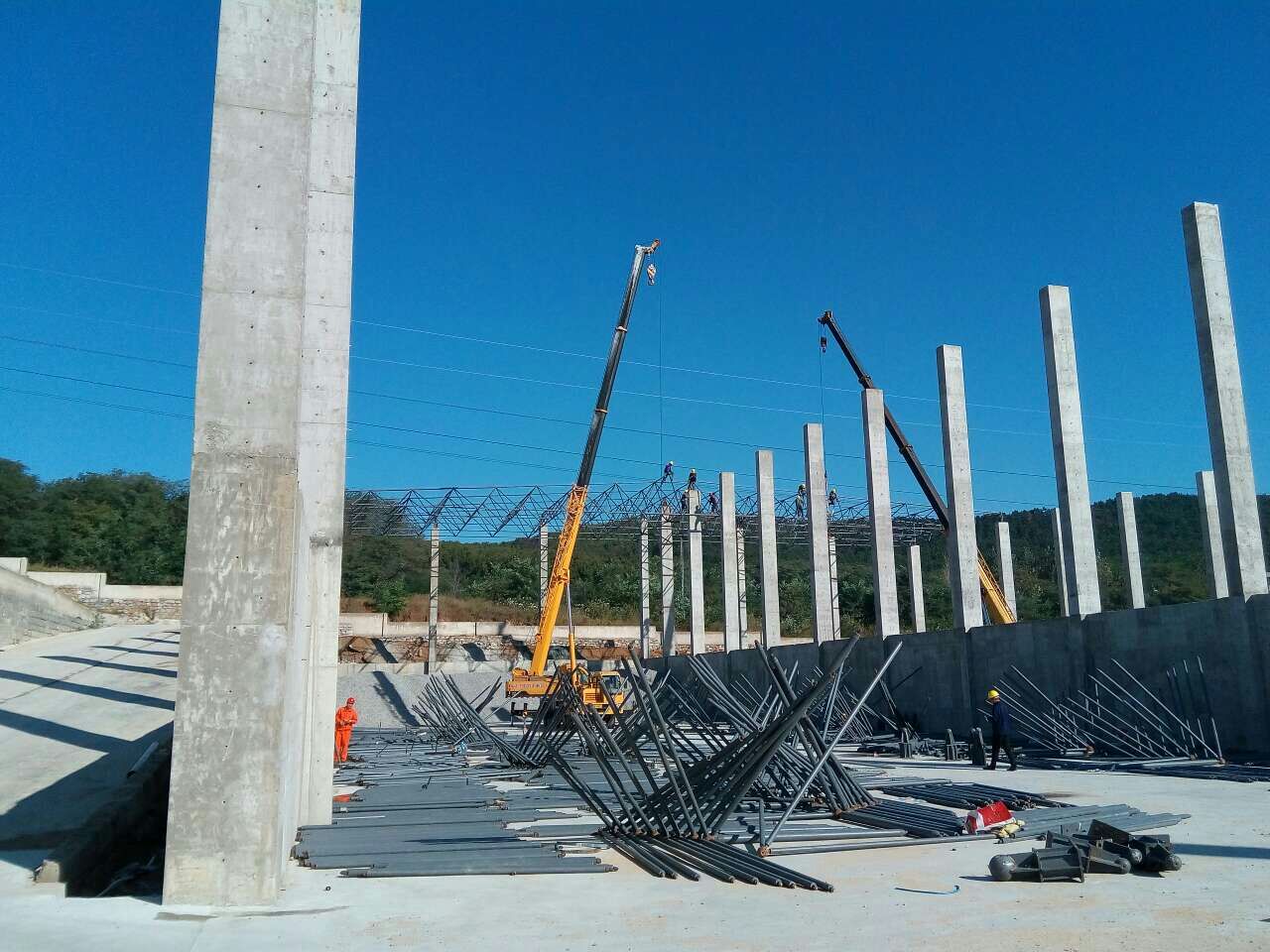 和龙搅拌站网架